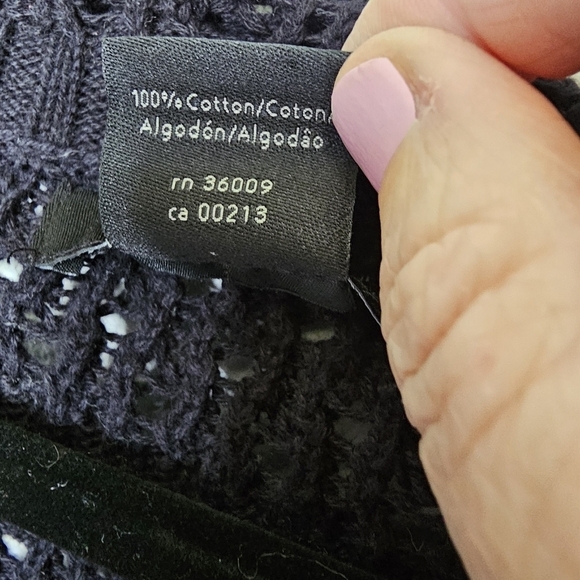 Calvin Klein Jeans Black Crochet Knit Swimsuit Cover Size S Small - Picture 6 of 11